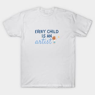 Every Child is an Artist - Kid Painting a Sky T-Shirt